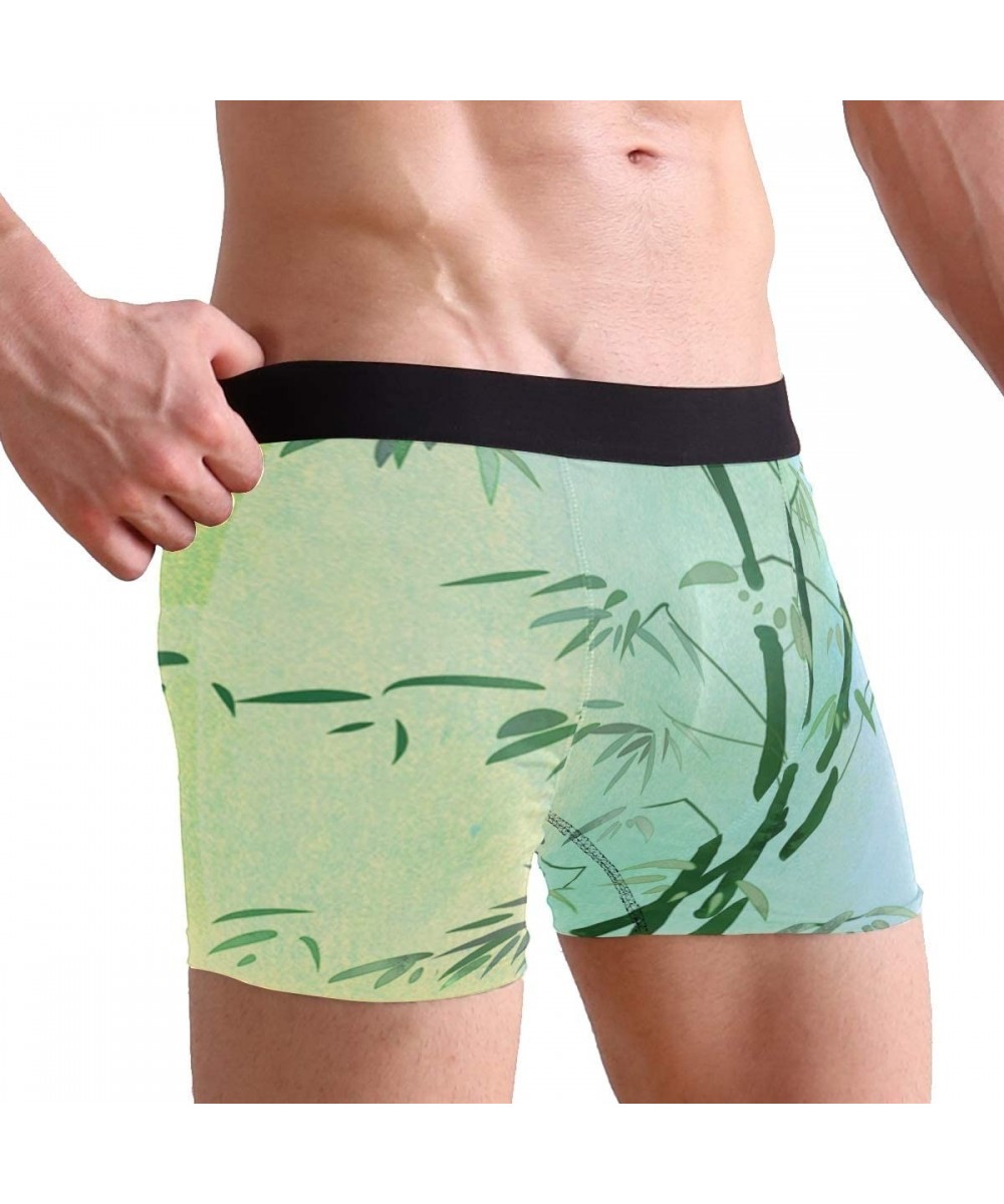 Boxer Briefs Cute Bamboo Illustration Men's Sexy Boxer Briefs Stretch Bulge Pouch Underpants Underwear - Cute Bamboo Illustra...