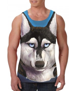 Undershirts Men's Fashion Sleeveless Shirt- Summer Tank Tops- Athletic Undershirt - Cool Alaska Dog - CL19DSDMKY0