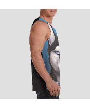 Undershirts Men's Fashion Sleeveless Shirt- Summer Tank Tops- Athletic Undershirt - Cool Alaska Dog - CL19DSDMKY0