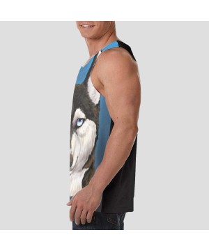 Undershirts Men's Fashion Sleeveless Shirt- Summer Tank Tops- Athletic Undershirt - Cool Alaska Dog - CL19DSDMKY0