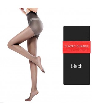 Bras Women's Flexible Unbreakable Stockings 15D Translucent Invisible Stockings - Black - CI18YEGY7QM