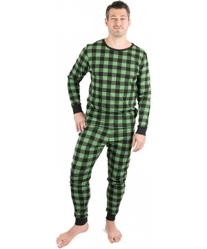 Sleep Sets Men's Pajamas Fitted Striped Christmas 2 Piece Pjs Set 100% Cotton Sleep Pants Sleepwear (XSmall-XXLarge) - Black ...