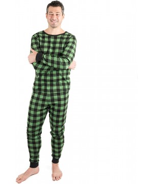 Sleep Sets Men's Pajamas Fitted Striped Christmas 2 Piece Pjs Set 100% Cotton Sleep Pants Sleepwear (XSmall-XXLarge) - Black ...