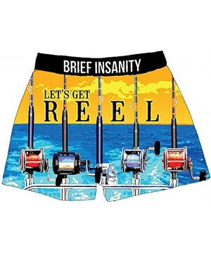 Boxers Men's Boxer Shorts Underwear Fishing Rods and Reels Print - CT18HTGASAQ