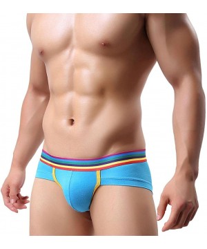 Boxer Briefs Underwear- Men's Sexy Modal Shorts Boxers Briefs Soft Underpants - Sky Blue - CX12D94BXO7