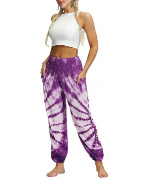 Bottoms Women's Comfy Bohemian Tapered Harem Loose Yoga Tie Dye Pajama Lounge Pant - Colour 06 - CM19C4XWR3H