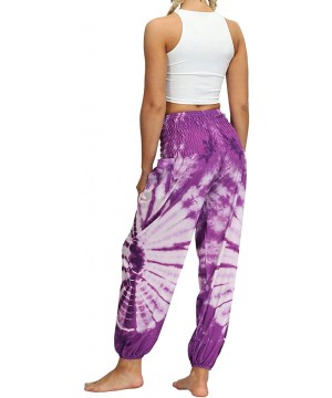 Bottoms Women's Comfy Bohemian Tapered Harem Loose Yoga Tie Dye Pajama Lounge Pant - Colour 06 - CM19C4XWR3H