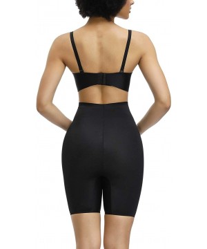 Shapewear Women's High/Low Waist Shaper Panties Tummy Control Thigh Slimmer Shapewear Slips for Under Dresses - Black 3 - C11...