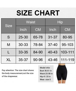 Shapewear Women's High/Low Waist Shaper Panties Tummy Control Thigh Slimmer Shapewear Slips for Under Dresses - Black 3 - C11...