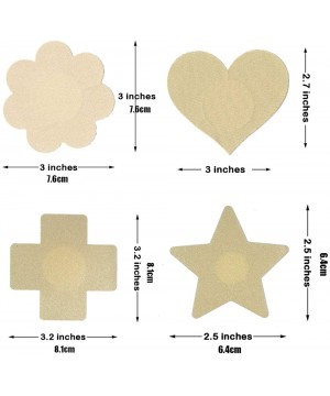 Accessories 35 Pairs Adhesive Nipple Pasties Multi Design Disposable Breast Petals Pasties for Women - 35 Pairs Skin - CV18OX...