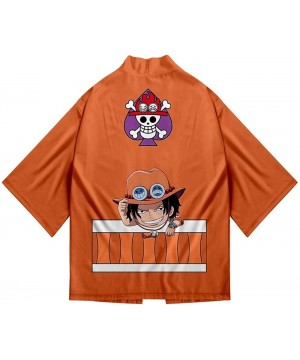 Robes Men's Kimono Cardigan Front Open Casual Breathable Loose Anime One Piece Cartoon Character Lightweight Top - Cartoon Ac...