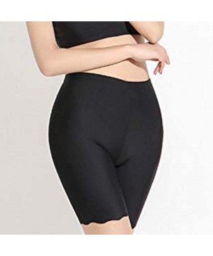 Tops 3pc Ladies Sexy Ice Silk Bottom Pants Plain Underwear Comfortable Safety Pant - Black - CM18UTLHMU6