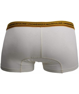 Boxer Briefs Masculine Boxer Briefs Trunks Underwear for Men - Beige - C818OML0IA0