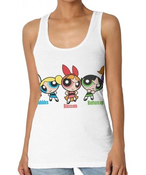 Camisoles & Tanks The Powerpuff Girls Women's Fitness Premium Seamless Classic Tank Top Black - Black - CQ19CXM7COZ