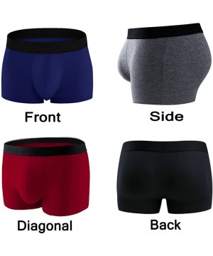 Boxer Briefs Men's Underwear Boxer Briefs 5 Pack Cotton No Ride-up Sport Underwear - 14 Assorted Colors (No Fly) - CW18KZZQMKO