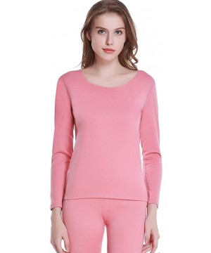 Thermal Underwear The New Womens Winter Warm Thermal Underwear Set Brushed Lined Seamless Round Neck Tops Long Warm Underwear...