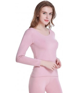 Thermal Underwear The New Womens Winter Warm Thermal Underwear Set Brushed Lined Seamless Round Neck Tops Long Warm Underwear...