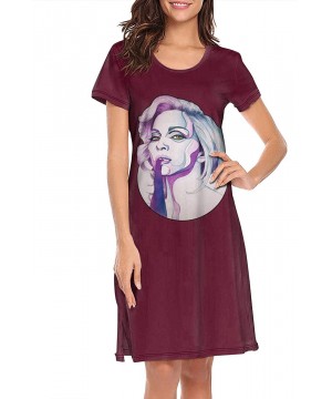 Nightgowns & Sleepshirts Madonna-Love-Art-Transparent- Sexy Nightgowns Long Nightdress Sleepshirts Nightwear for Women Girls ...