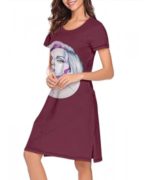 Nightgowns & Sleepshirts Madonna-Love-Art-Transparent- Sexy Nightgowns Long Nightdress Sleepshirts Nightwear for Women Girls ...