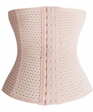 Shapewear Women's Workout Weight Loss Tummy Slimmer Waist Trainer Sports Girdle - Apricot - CS12IXP35VV