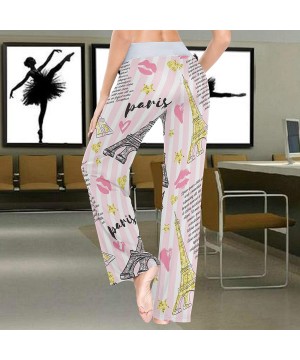 Bottoms Paris Memories Eiffel Tower Women's Pajama Pants Lounge Sleep Wear - Multi - CA19CK4DH5C