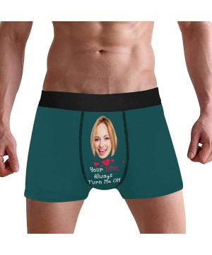 Briefs Personalized Face Men's Boxer Briefs Underwear Shorts Underpants with Photo Your Love Always Turn Me On Black - Multi ...