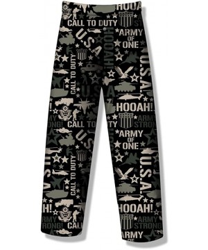 Sleep Bottoms Mens Beer & More Beer Fun Prints Pajama & Lounge Pants - Army Icons - CL110XWRRBR