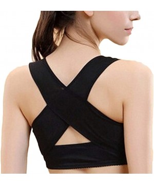 Shapewear Women's Cross Back Posture Corrector Shapewear Push up Bra Chest Support Body Shaper Vest Tank Top - Black - CY18NN...