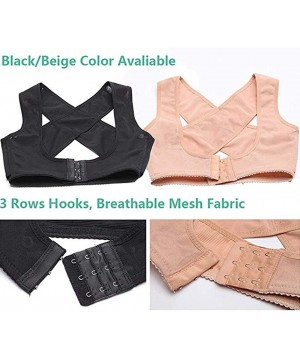 Shapewear Women's Cross Back Posture Corrector Shapewear Push up Bra Chest Support Body Shaper Vest Tank Top - Black - CY18NN...