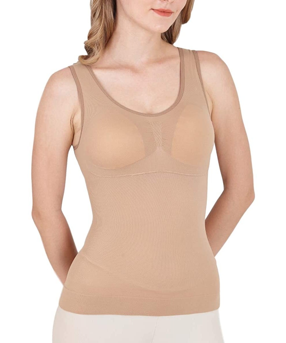 Shapewear Women Cami Shaper Tank Top Body Shaper Camisole Shapewear Cami Vest Top Body Shaper - Khaki - CB18AKC09CS