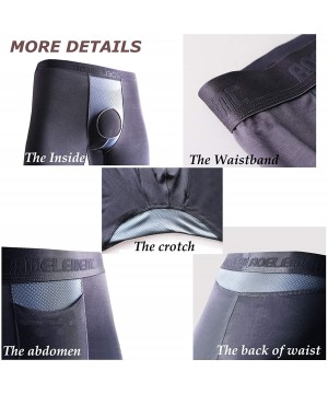 Thermal Underwear Men's Thermal Underwear Pants Modal Thermal Bottoms Long Johns Pants Underwear with Separate Pouch - Black(...