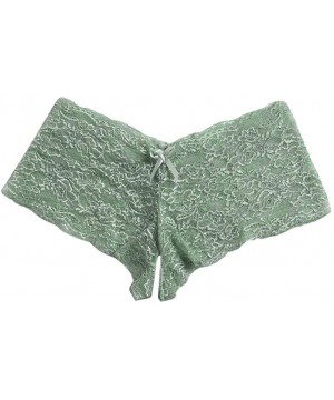 Sets Ladies Transparent Open Cut Embroidery can Adjust Women's Sexy Underwear - Green - CG18AGR834D