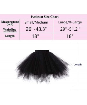 Slips Women's Vintage 1950s Short Tulle Petticoat Ballet Bubble Tutu Puffy Tutu Petticoat Tulle Underskirt - 18 - C418K3OKZXZ