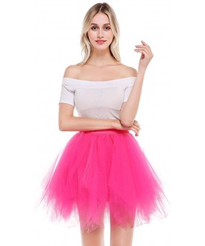 Slips Women's Vintage 1950s Short Tulle Petticoat Ballet Bubble Tutu Puffy Tutu Petticoat Tulle Underskirt - 18 - C418K3OKZXZ