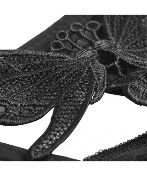 Panties Women Sexy Lace See Through Butterfly Flower Low G-Strings Thongs Briefs Panties - Black - CW18DWTAKLD