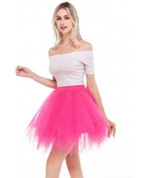 Slips Women's Vintage 1950s Short Tulle Petticoat Ballet Bubble Tutu Puffy Tutu Petticoat Tulle Underskirt - 18 - C418K3OKZXZ