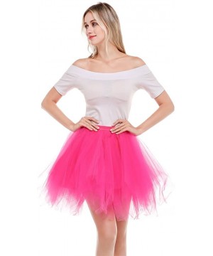 Slips Women's Vintage 1950s Short Tulle Petticoat Ballet Bubble Tutu Puffy Tutu Petticoat Tulle Underskirt - 18 - C418K3OKZXZ