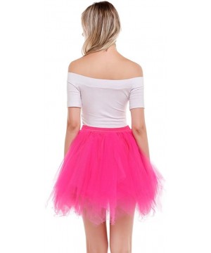 Slips Women's Vintage 1950s Short Tulle Petticoat Ballet Bubble Tutu Puffy Tutu Petticoat Tulle Underskirt - 18 - C418K3OKZXZ