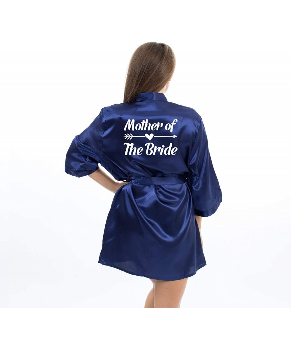 Robes Satin Robe for Bridesmaid Wedding Party with White Foil - Navy_blue-mother_of_the_bride - CM1930GY20Z