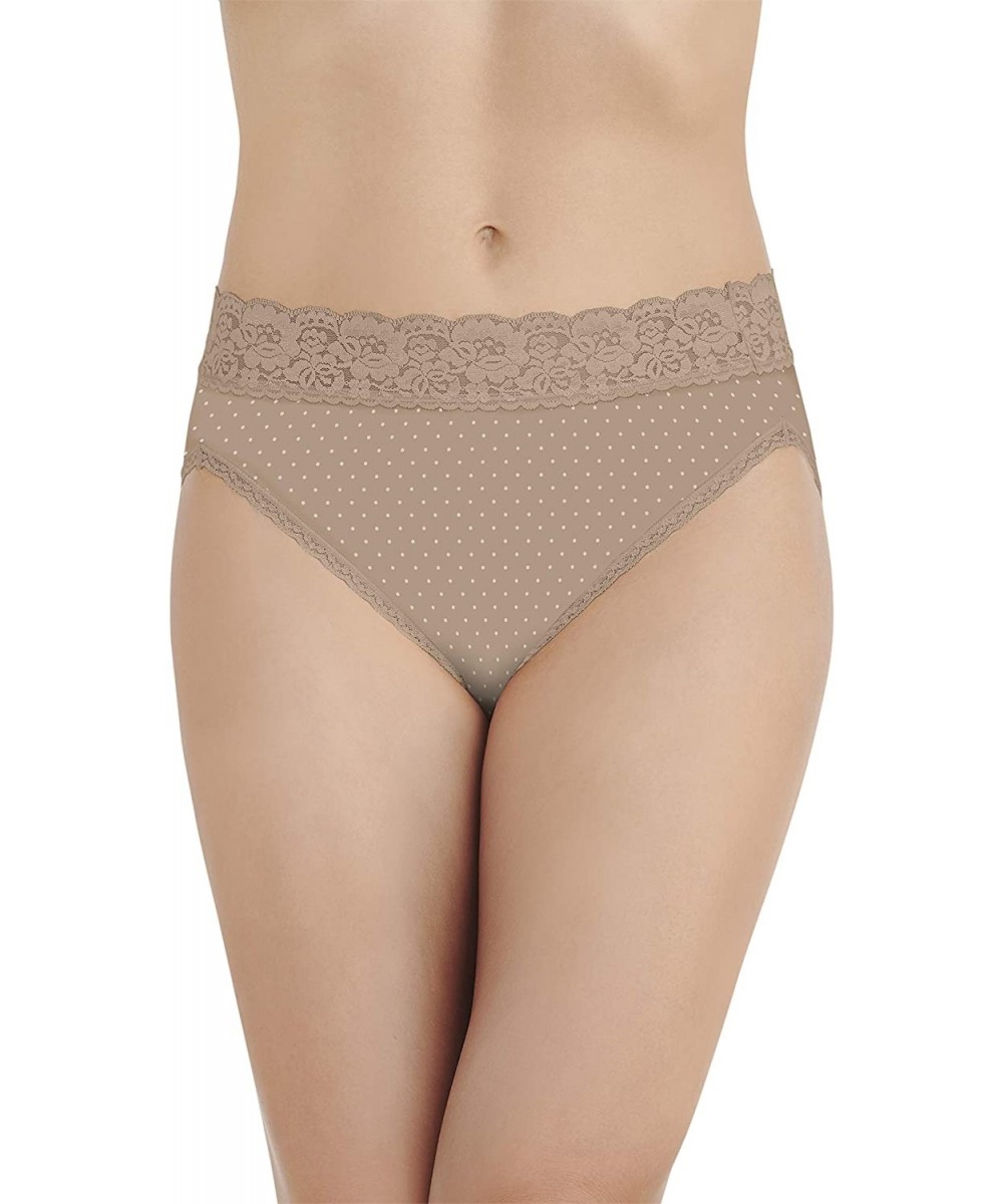 Panties Women's Flattering Lace Hi Cut Panty 13280 - Honey Dot Print - CY18GRGDLIW