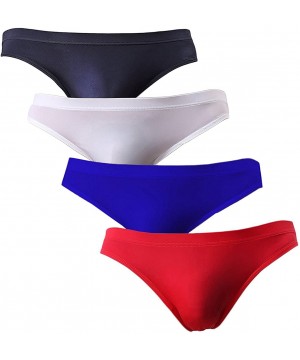 Bikinis Mens Silky Bikini Briefs Low Rise Pack of 4 or 8 - 4pack-b01 - C6187LHAI64