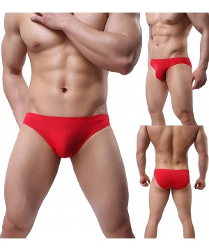 Bikinis Mens Silky Bikini Briefs Low Rise Pack of 4 or 8 - 4pack-b01 - C6187LHAI64