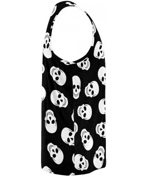 Undershirts Men's Muscle Gym Workout Training Sleeveless Tank Top Skull with Birds - Multi4 - CD19DLRX566