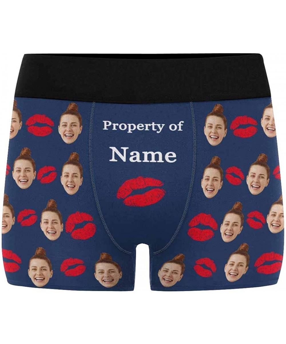 Briefs Custom Face Boxers Property of Girlfriends Name Red Lips White Personalized Face Briefs Underwear for Men - Multi 5 - ...