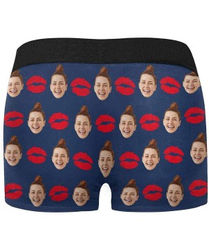 Briefs Custom Face Boxers Property of Girlfriends Name Red Lips White Personalized Face Briefs Underwear for Men - Multi 5 - ...