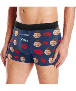 Briefs Custom Face Boxers Property of Girlfriends Name Red Lips White Personalized Face Briefs Underwear for Men - Multi 5 - ...