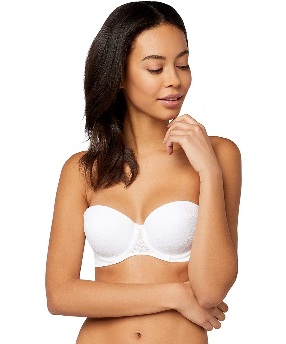 Bras Women's Strapless Lace Bra - White - CV18K6OR7I7