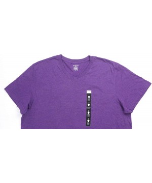 Undershirts Mens Heathered Basic T-Shirt - Purpleheather - CE18UICHGUM