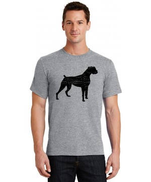 Boxers Men's Boxer Dog T-Shirt - Sport Grey - C218TYEDTH0