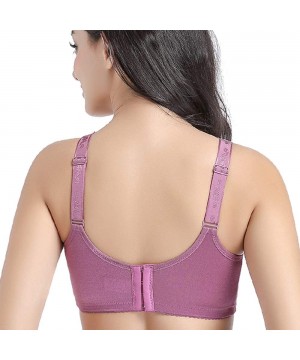 Bras Mastectomy Bra with Pockets for Women Breast Prosthesis See-Through Tube Top - Purple - CB18TYTG6AW